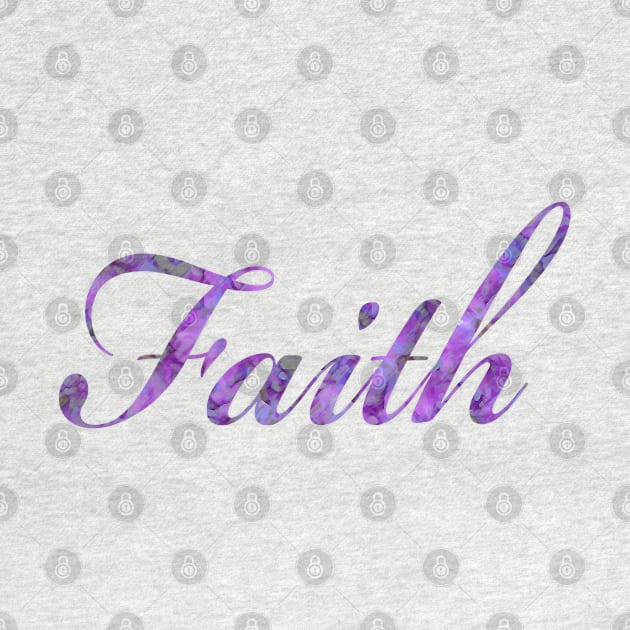 Have Faith in Purple Color Word Art Script Typography by Star58